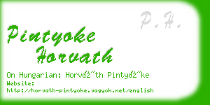 pintyoke horvath business card
